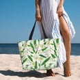 thumbnail image 6 of Xecao Tulips Flowers for versatile beach bag for women includes zipper pockets and waterproof material, ideal for vacations and adventures., 6 of 7
