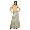 thumbnail image 1 of Moomaya Printed Two Piece Flared Skirt And Crop Top Rayon Ethnic Set For Girls, 1 of 6