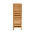 thumbnail image 6 of Linon Harding 3-Shelf Dual Sliding Door Floor Cabinet, 26" Wide, Natural Bamboo Finish, 6 of 14