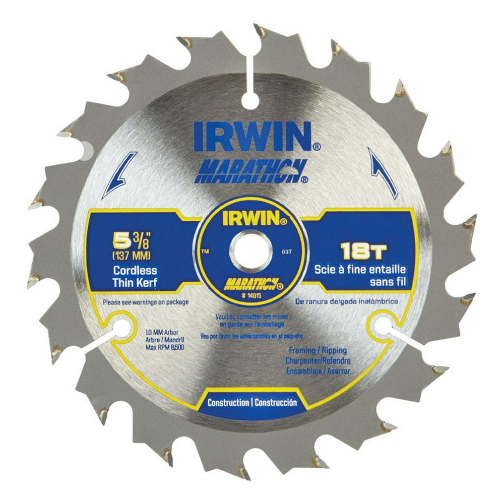 Irwin Marathon 53/8 in. Dia. x 10 mm Carbide Circular Saw Blade 18