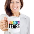 thumbnail image 2 of Unicorn Tears Cute Funny Magical Ceramic Coffee & Tea Gift Mug, Cool Office Stuff, Items, Utensils & Fun Quirky Novelty Birthday Gag Gifts For A Coworker, Teen & BFF Who Are Lovers Of Unicorns (15oz), 2 of 4