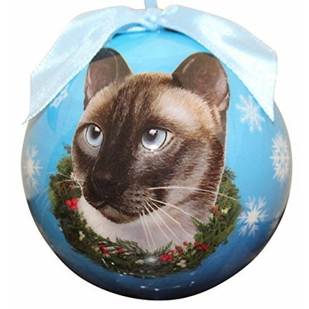 Best Cat Christmas Gifts Siamese Cat Christmas Ornament Shatter Proof Ball Easy To Personalize A Perfect Gift For Siamese Cat Lovers ()