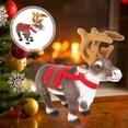 thumbnail image 3 of Juguete de peluche de reno de Navidad, figura de reno de juguete de peluche de ciervo encantador, 3 of 6