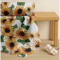 thumbnail image 4 of Soimoi White Cotton Cambric Fabric Leaves & Sunflower Floral Print Fabric by Yard 42 Inch Wide, 4 of 7