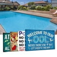 thumbnail image 1 of Decoración hogareña Gwong Noticable Piscina Reglas de Montaje Fácil Montaje Placa de Metal Atención de Metal Adorno de Pared Montaje Montaje en Pared Para Aire Libre Gwong 21070723, 1 of 6