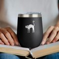thumbnail image 2 of Cat 12oz Insulated Wine Tumbler with Lid and Straw – Double Wall Vacuum Mug Stainless Steel 304 Interior for Hot & Cold Drinks Coffee, Wine, Cocktails, 2 of 5