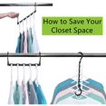 thumbnail image 2 of Magic Hangers,8 Space Saving Hook,Multifunctional Vertical & Horizontal Hanger,Wardrobe Organizer t 360° Swivel Save 3 Times More Space Storage Hangers for Clothes,Bags,Black, 2 of 5