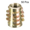 thumbnail image 2 of Threaded Insert Nuts Zinc Alloy Hex-Flush M6 Internal Threads 13mm Length 50Pcs, 2 of 4