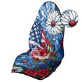 thumbnail image 4 of KUIFORTI Patriotic Floral Car Seat Cover Towel - Waterproof Car Seat Protector for Workout Gym Use, Washable Easy Installation Fit Cars SUV Trucks, Easy Install, 4 of 7