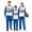 Bear, variant on Blue Funny Family Christmas Matching Pajamas How Snowflakes Are Really Made Plus Size Pajamas Set, S-Women