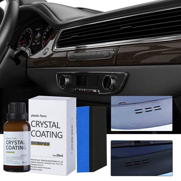 Recubrimiento de cristal para piezas de plástico de automóviles, refrescante y protector de brillo fácil de usar, 4 unidades de 120 ml