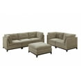 thumbnail image 6 of Corner Chair with 1pc Cushion, Modular Living Room Furniture, Wedge Chair with Camel Chenille Fabric, Large Size Modular Series, Sofa Couch Exposed Wooden base for Living Room Office Home, 6 of 8