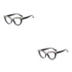 thumbnail image 3 of Qarigey 1 par de gafas de mujer con montura de PC, lentes de resina, reemplazo decorativo de cristal y elegante, adorno para gafas de Blanco 2piezas, 3 of 6