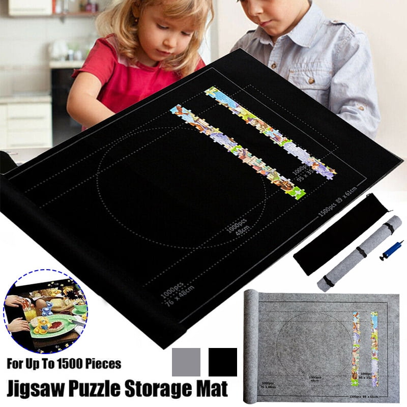 Durable Felt Jigsaw Puzzle Storage Mat Roll Up Organizer Pads Up To 1500 Pieces 