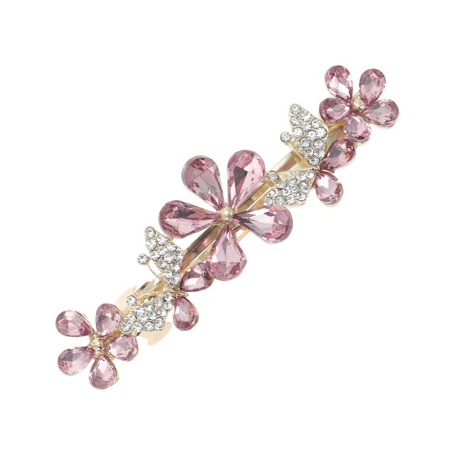 Ofertas Únicas 1 Pc Clip para el Cabello de Mariposa y Flor Barrette Francés para el Hogar Morado