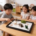 thumbnail image 2 of Mini Zenes Garden Japanese Zenes Sand Garden for Desk with Rakes,Stand,Rock Office Table Accessories Meditations Gift, 2 of 7