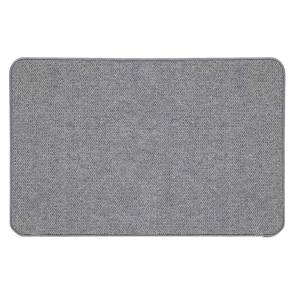 Ultra Thin Bath Mat - Non Quick Dry Bathroom Rug with Rubber Backing, Machine Washable Low Pile Absorbent Mat for Shower, Sink & Bathroom Floor - Fits Under Doors