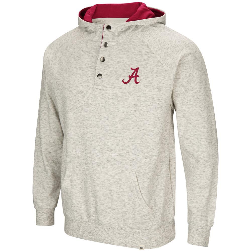 Mens Alabama Crimson Tide Henley Fleece Hoodie S by Colosseum