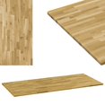 thumbnail image 1 of vidaXL Table Top Solid Oak Wood Rectangular 23 mm 140x60 cm, 1 of 4