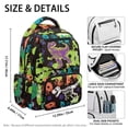 thumbnail image 4 of FKELYI Camo Dinosaur Skeleton Print Boys Backpack for Kids Schoolbag 17 Inch School Bookbag for Girls Casual Daypack Large Capacity Rucksack Travel Knapsack Bagpacks, 4 of 7
