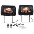thumbnail image 2 of Pair Rockville RHP91-BK v2 9” Black Car Headrest Monitors w/ Speakers+Headphones, 2 of 10