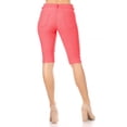 thumbnail image 4 of Women's Stay Comfortable and Stylish in Casual Solid Stretchy Bermuda City Shorts, 4 of 5