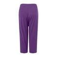 thumbnail image 4 of COMVALUE Women's Plus Size Knee-Length Ankle Length Pants (Pink, L), 4 of 5