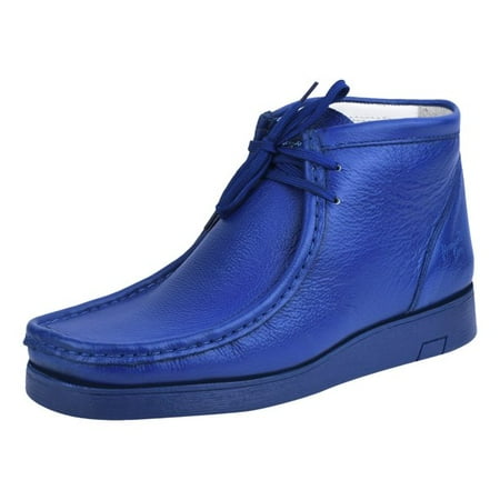 

HAMARA JOE Men s Genuine Leather High Top Moc Toe Desert Chukka Male Casual Boots