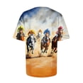 thumbnail image 5 of Levmjia Women's Crew Neck Short Sleeve T-Shirt, Horse Racing Graphic Print Casual Top, Loose Summer Tee for Ladies Daily Vacation, 5 of 5