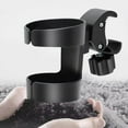 thumbnail image 4 of Universal Stroller Cup Holder with Mobile Phone Case, 2-in-1 Strollers Storage Rack, 360 Degrees Rotation Drink Holder for Bike, Pushchair, Wheelchair, Walker,Bicycle, Fits Most Cups,black, 4 of 11