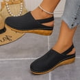 thumbnail image 4 of Fashion Clogs for Women Wedge Sandals with Ankle Strap Mesh Breathable Round Toe Slip On Shoes with Arch Support 43, 4 of 5