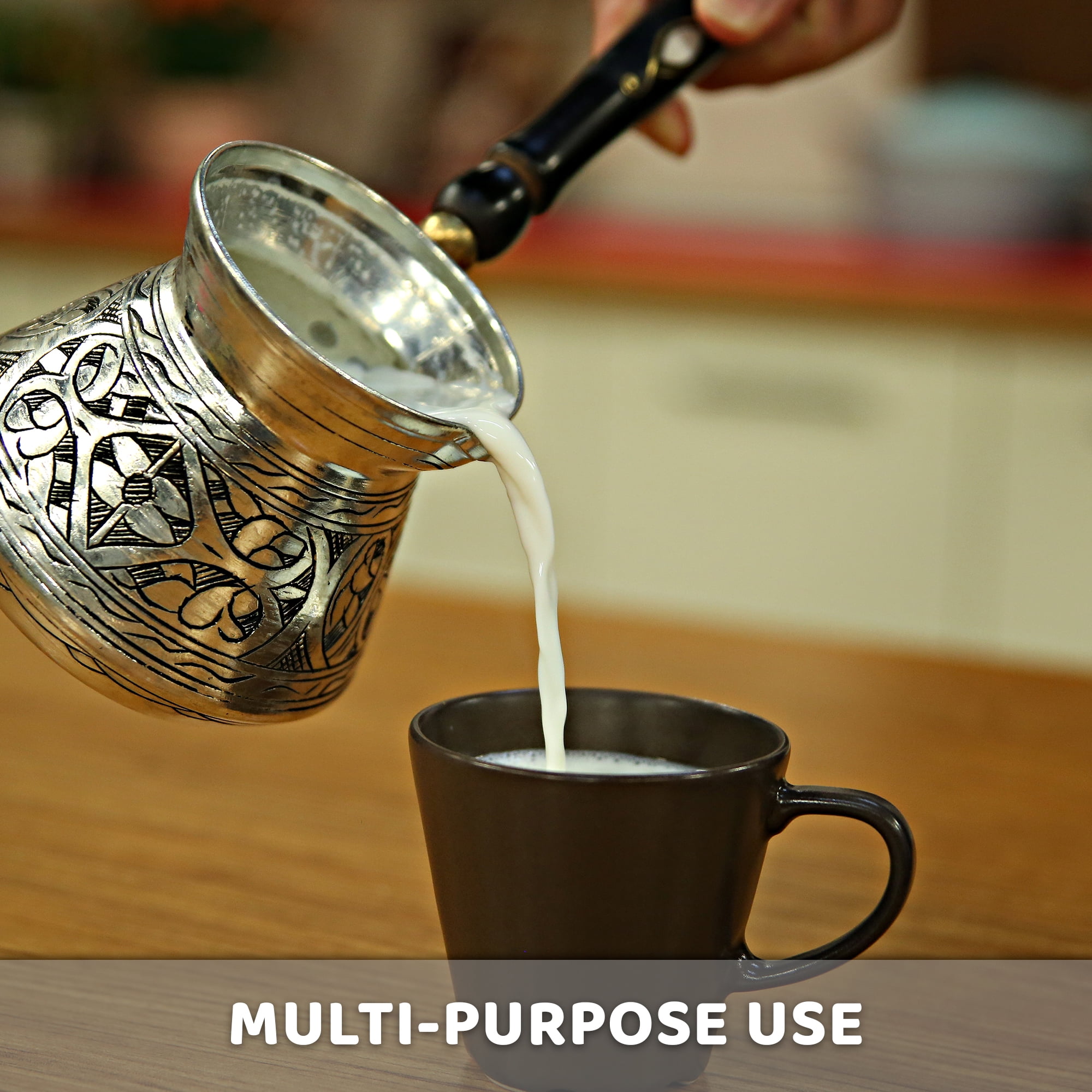 4 Cups 13 Oz Copper Turka Turkish Coffee Pot Maker Cezve Ibrik