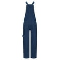 thumbnail image 4 of YLSDY Men's Denim Overalls Loose Fit Strappy Jumpsuit Bib Overalls Workwear Jumpsuits Blue XXXXXL, 4 of 5