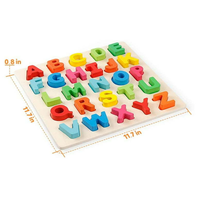 Jeux Montessori 1 2 3 4 5 Ans-Jouet en Bois-Puzzle Enfant-Jeux  educatif-Apprendre a Lire-Alphabet Montessori-Cadeau Fille A8