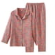 thumbnail image 2 of Pijama de gasa de doble capa de algodón para mujer, estilo retro de primavera y otoño, ropa de abrigo de manga larga de jacquard de estilo chino, ropa para el hogar, 2 of 6
