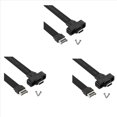 thumbnail image 1 of 3X Cable de Extensión USB 3.1 Tipo E A Tipo C del Panel Frontal, Cable Adaptador Interno Gen 2 (10 Gbit / S), con 2 Tornillos (50 cm), 1 of 5