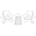 thumbnail image 3 of HOMETRENDS Corday Steel 3-Piece Outdoor Chat Set with Cushions, Black, 3 of 9