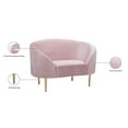 thumbnail image 5 of Pemberly Row Contemporary Velvet Accent Chair in Pink and Gold, 5 of 6