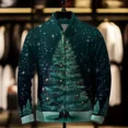 thumbnail image 5 of 2024 Nuevas chaquetas navideñas con estampado 3D de Feliz Navidad para hombre, cárdigan de color para hombre, abrigos, suéter informal holgado, ropa de abrigo, suéter para hombre, 5 of 5