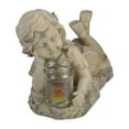 thumbnail image 3 of Northlight 14.5" Beige and Brown LED Lighted Solar Powered Lounging Girl Outdoor Garden Statue, 3 of 5