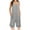 Gray, variant on Generic Womens Summer Linen Rompers Solid Color Dressy Casual Loose Fit Knee Length Overalls Wide Leg Jumpsuit with Pockets