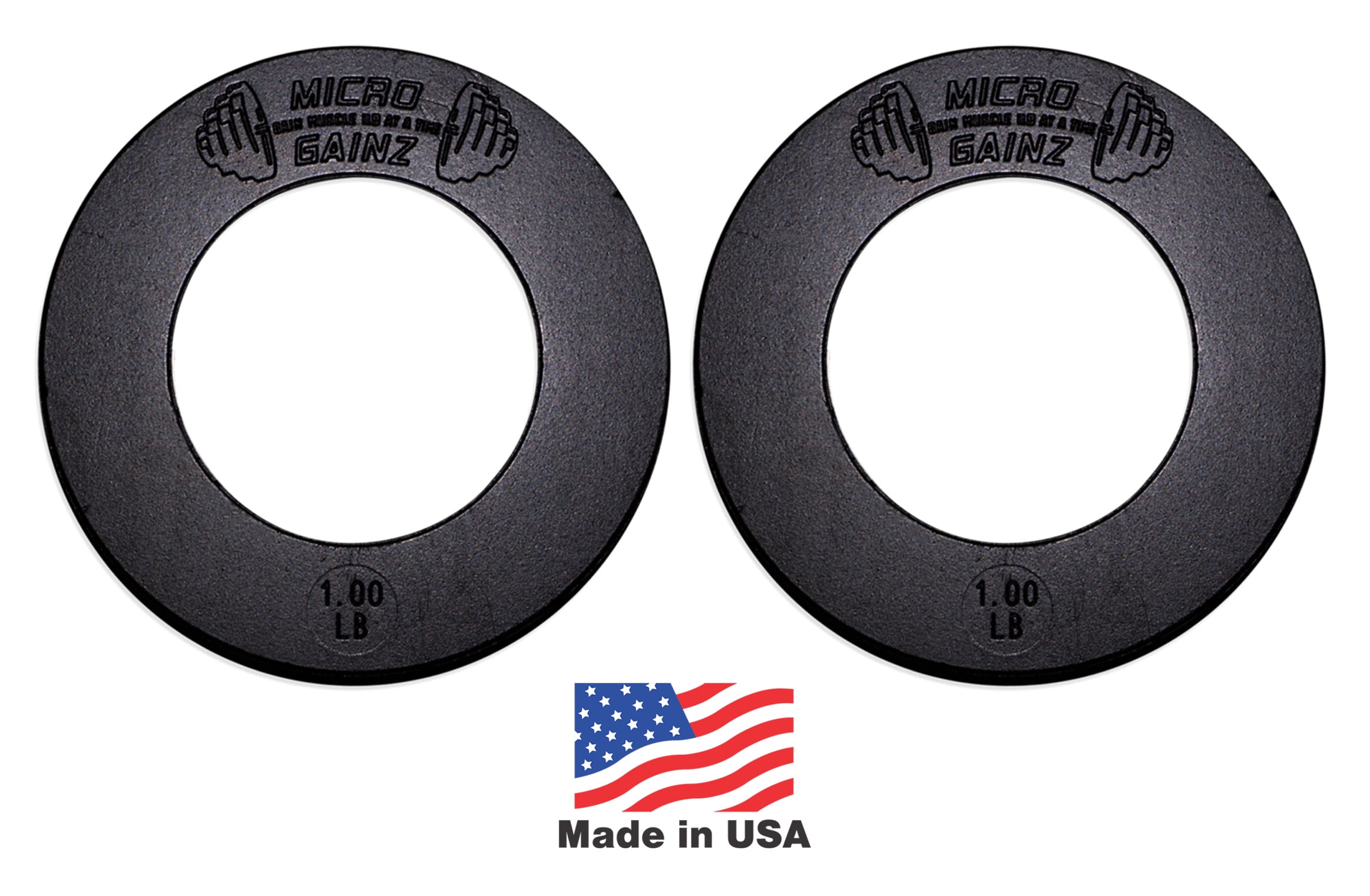 Micro Gainz Calibrated Fractional Weight Plates Pair of 1LB Plates For