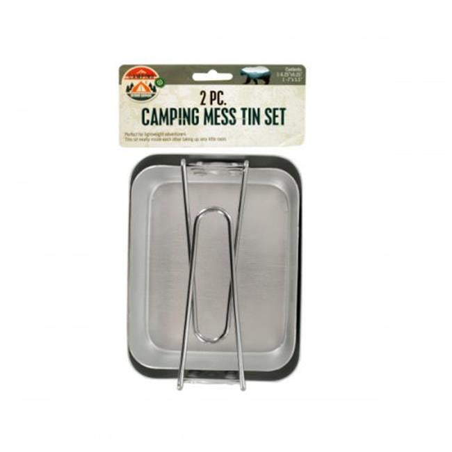 Camping Mess Tin Set 2 PC Set 1-6.25/" x 5.25/" 1-7/" x 5.5/"