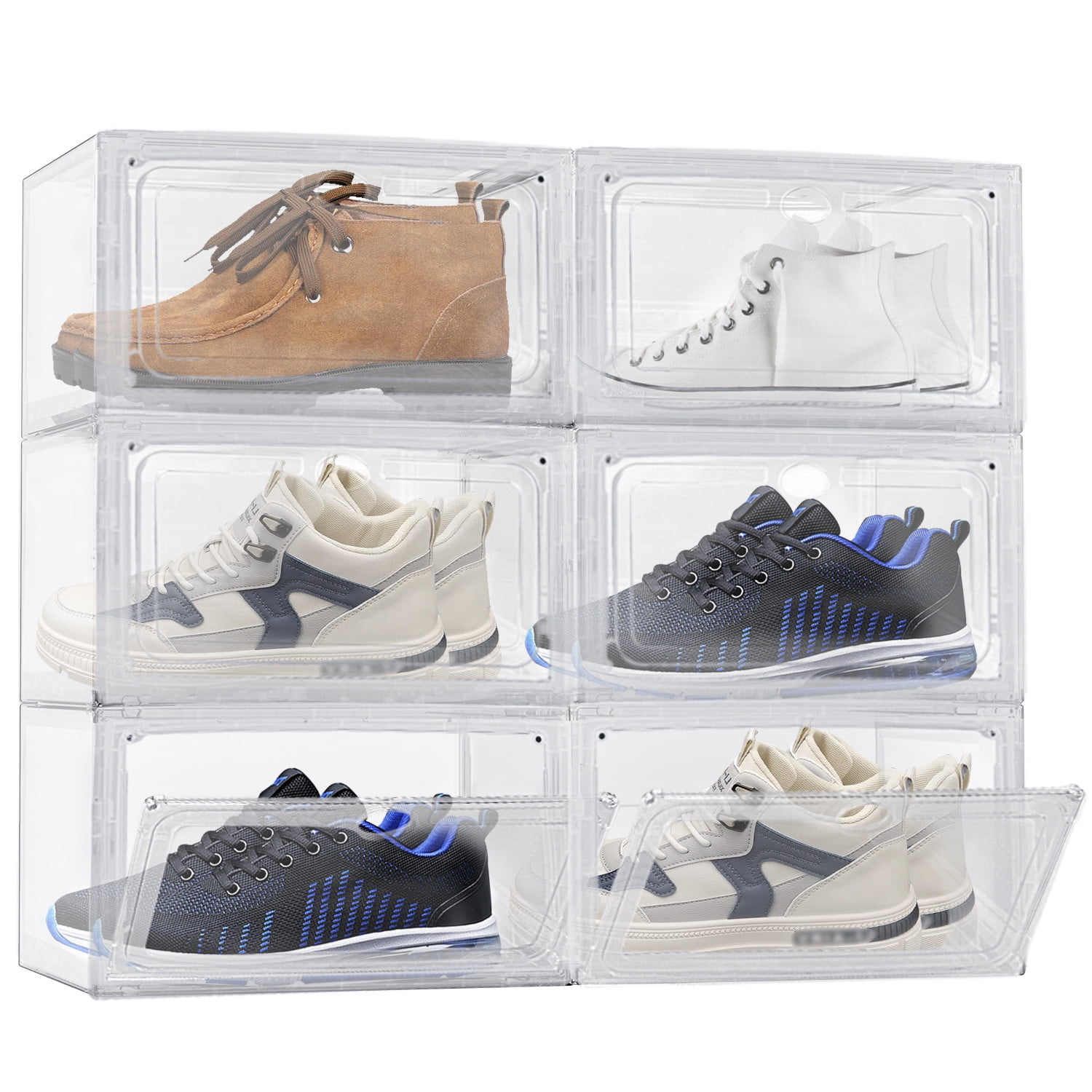 Innens Shoes Storage Boxes Stackable Shoe Organizer Boxes