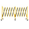 thumbnail image 2 of GloryStar Expandable Metal Barricade Gate, Mobile Safety Barrier with Retractable Traffic Fence, Easy Assembly, and Casters, 2 of 7