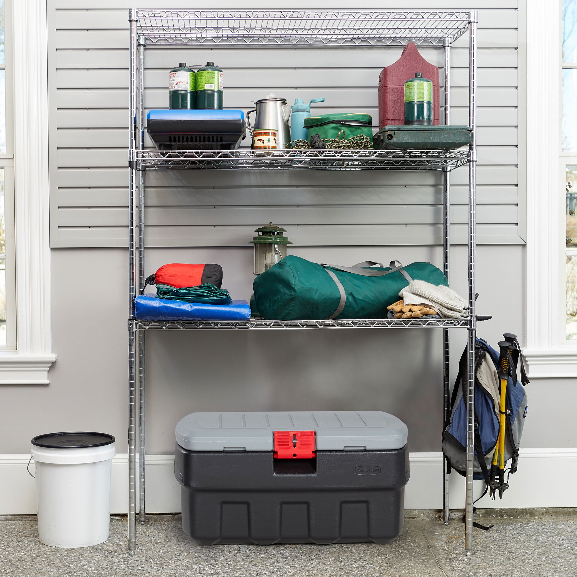 Rubbermaid 35 Gallon ActionPacker Storage Tote, Black/Gray, Stackable - Walmart.com Rubbermaid 35 Gallon ActionPacker Storage Tote, Black/Gray, Stackable - Walmart.com