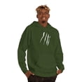 thumbnail image 4 of Effete Feline Claw Marks Scratch Unisex Hooded Sweatshirt, 4 of 4