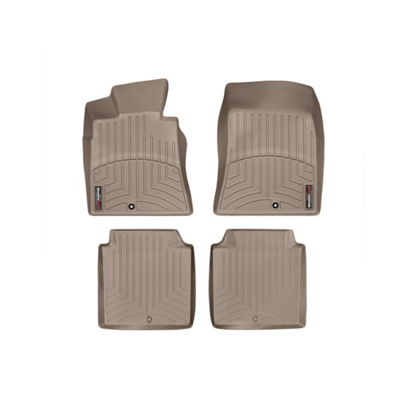 WeatherTech Custom Fit FloorLiners compatible with 2011-2011 Hyundai Equus - 1st & 2nd Row (2-pc. Rear Liner), Tan