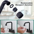 thumbnail image 3 of Wowow 4 in. Centerset Double Handle High Arc Bathroom Faucet with Drain Kit Included in Oil Rubbed Bronze, 3 of 9