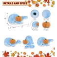 thumbnail image 3 of DolliBu Super Soft Blue Whale Stuffed Animal with Pumpkin Decor - Pumpkin Plush Animal for Fall, Halloween and Thanksgiving, Pumpkin Toy for Baby, Kids, Adults - 7 Inches, 3 of 6